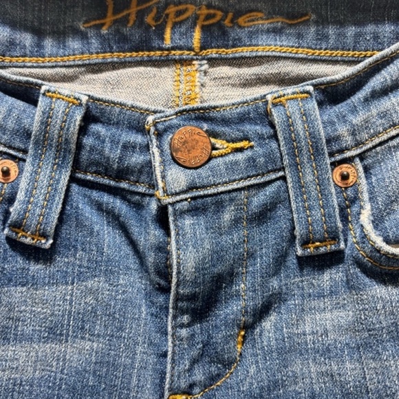 Haute Hippie Blue Wash Cropped Jeans size 25/2 - Picture 4 of 8